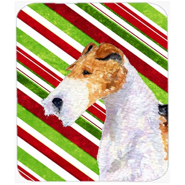 Carolines Treasures Fox Terrier Candy Cane Holiday Christmas Mouse Pad- Hot Pad Or Trivet SS4547MP
